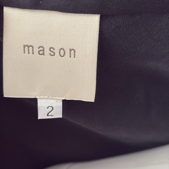 MICHELLE MASON Silk Wrap Top Black Blouse Tie Waist size 2 - Picture 4 of 7